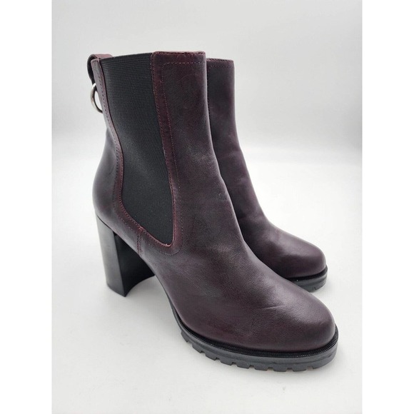 Paige Natasha Bootie Wine Leather Heel Ankle Women's Size 8.5 New Boot P… - Picture 2 of 14